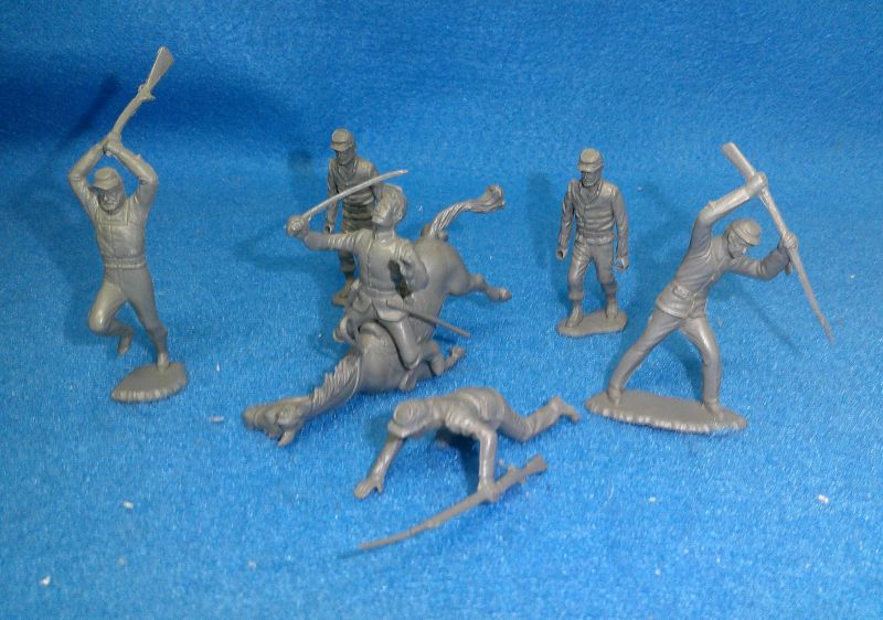 Mardx vintage civil War charcoal gray Centennial Rebs + shot horse w rider